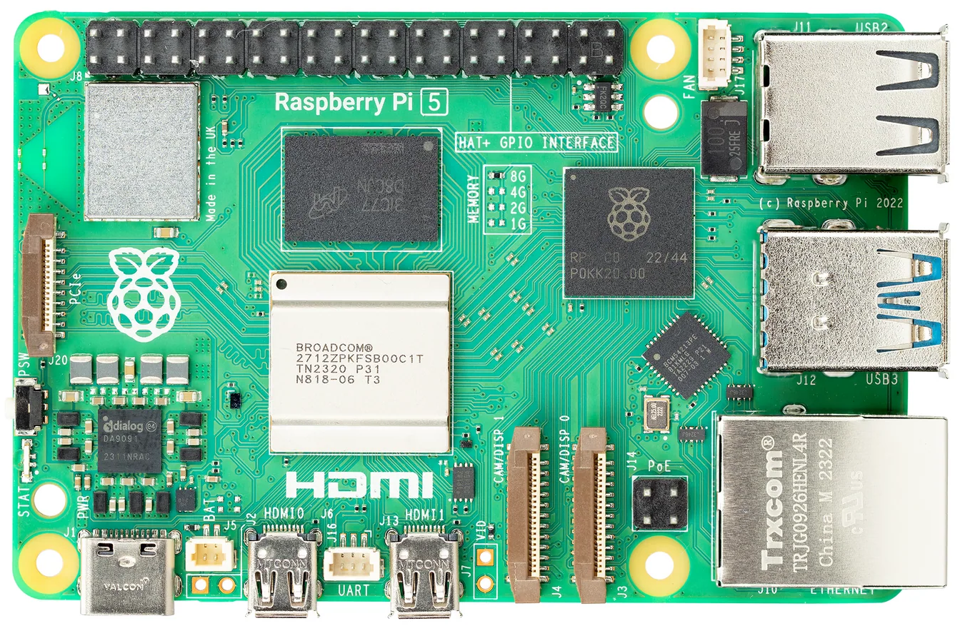 Pi 5 board top